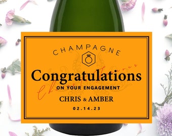 Custom Champagne Label, Champagne Bottle Labels, Mini Champagne Bottle Labels, Printable, Champagne Labels, Personalized Champagne Labels