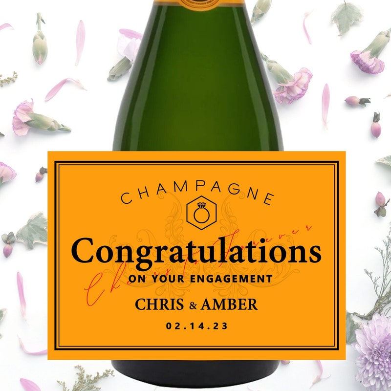 Champagne Labels - Etsy