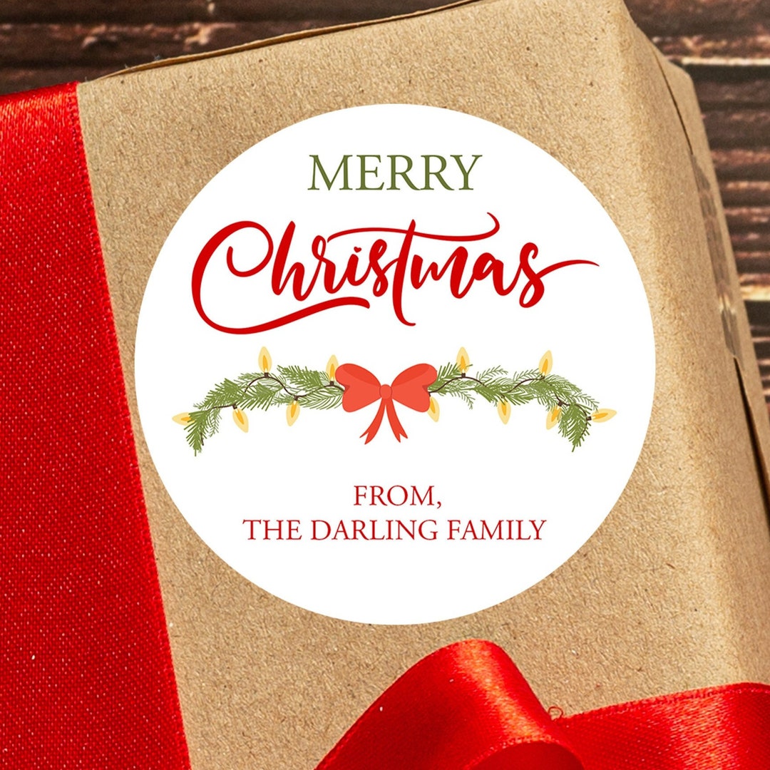 Personalized Christmas Stickers Custom Christmas Stickers - Etsy