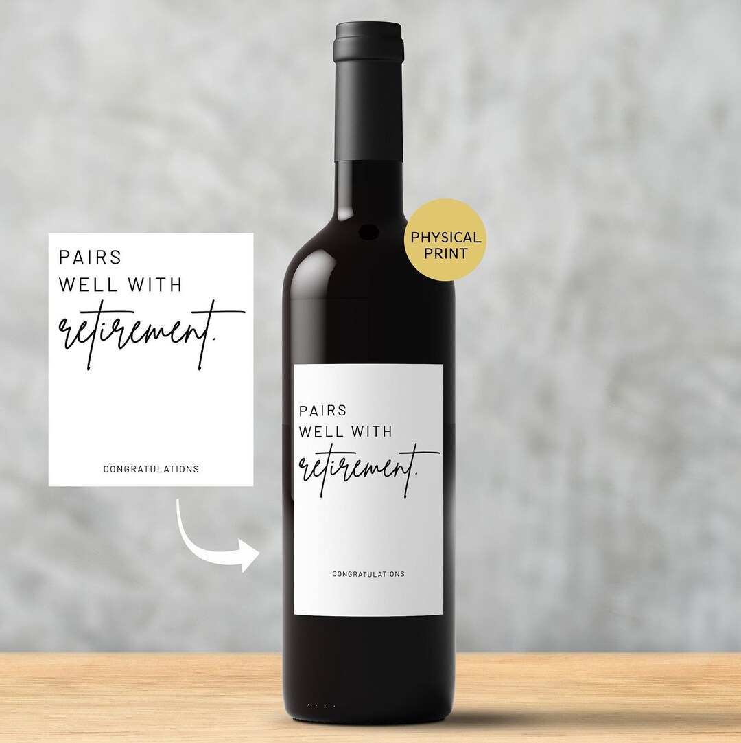 Pairs Well With Retirement. Retirement Gift for Her. Etsy