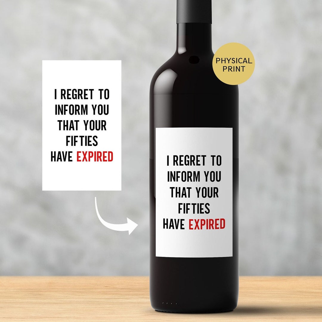 Pairs Well With Turning 60, SIXTY 60th Birthday Wine Label, 60th