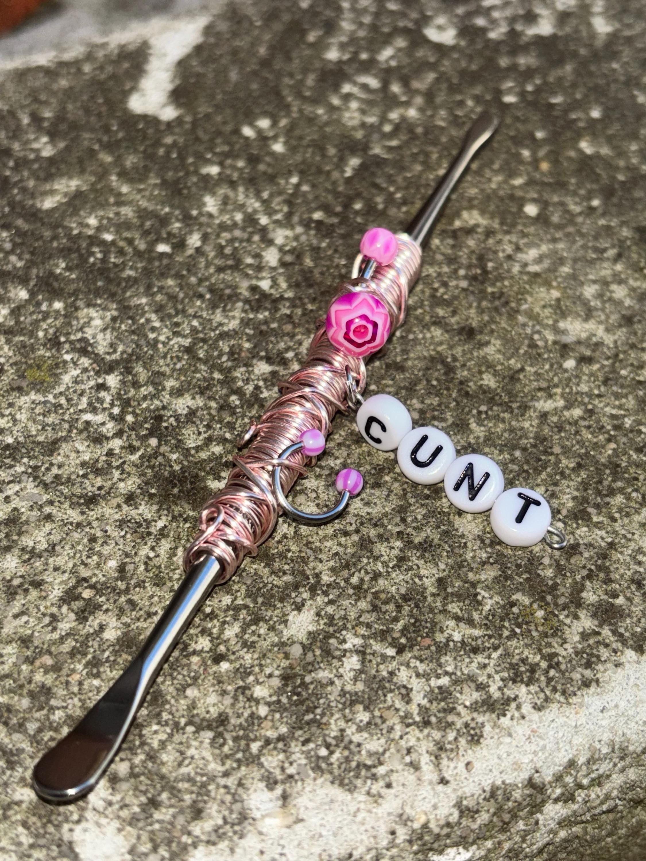 Cunt | double ended | Wax carving tool  | Scoop  | Candle wax carving tool for intentions | stainless steel pick carver| mini scoop