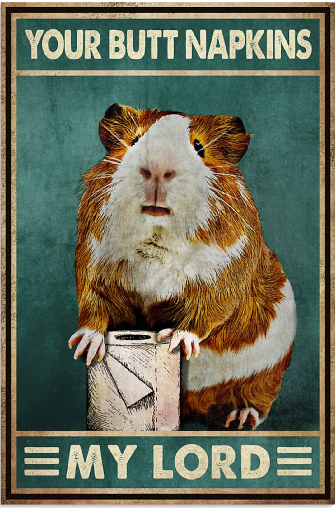Guinea Pig Your Butt Napkins My Lord Home Decor Wall Decor Etsy