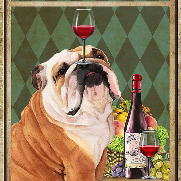 A Woman Cannot Survive On Wine Alone She Also Needs A bulldog Home Decor Wall Decor