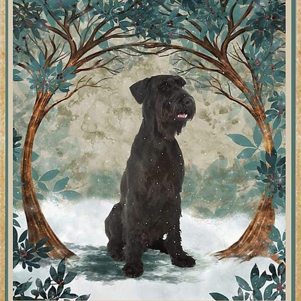 Schnauzer géant rose il était une fois une fille vraiment aimé les chiens Affiche Décoration intérieure Décoration murale Décor