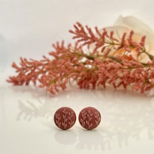 Pink Hygge Vine Polymer Clay Earrings
