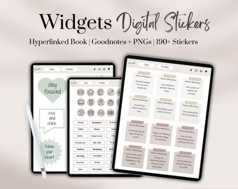 Widget Digital Stickers, Good notes, Good notes Planner Stickers, Digital Widget Stickers for Planner, Minimal Planner Stickers, Widgets