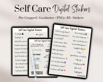 Self Care Stickers, Good Notes Stickers, Digital Planner Sticker Goodnotes, Self Care Icons Goodnotes Planner Stickers, Digital Sticker Book