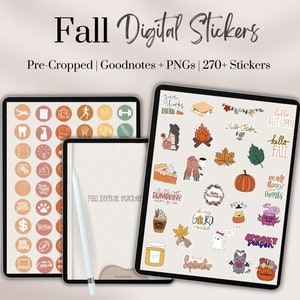 Digital Stickers Goodnotes | Halloween Planner Stickers | Fall Planner Stickers | October Planner Stickers | Digital Sticker Book