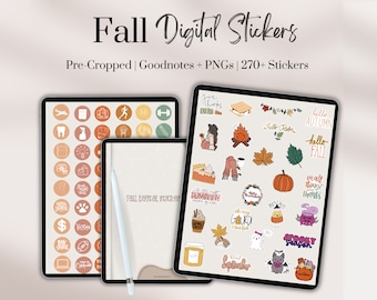 Digital Stickers Goodnotes | Halloween Planner Stickers | Fall Planner Stickers | October Planner Stickers | Digital Sticker Book
