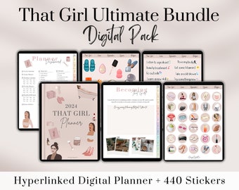 Good Notes Stickers, Digital Planner Undated, Good Notes Planner, Digital Sticker Pack, 2023 Digital Planner Goodnotes, Clean Girl Aesthetic