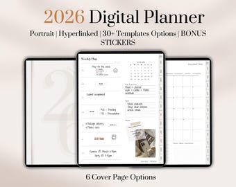 Dated Digital Planner 2026, 2026 Digital Planner, 2026 Digital Planner Goodnotes, Good notes Planner, IPad Digital Planner, Ultimate Planner