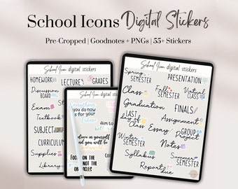 School Planner Stickers | College Planner Digital Stickers | Study Planner Digital Stickers Goodnotes | Goodnotes Student Planner Stickers