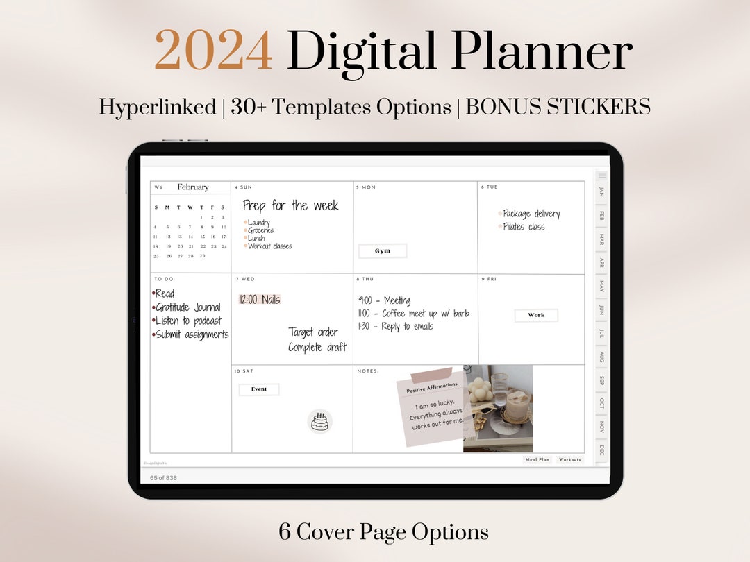 2024 Landscape Planner, 2024 Digital Planner for Goodnotes, Landscape ...