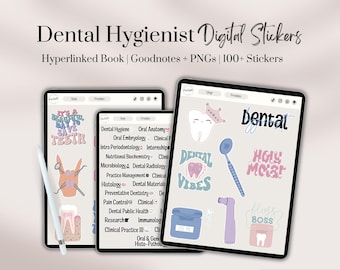 Dental Hygienist Digital Stickers, Dental School Stickers, Goodnotes Stickers, Digital Stickers for Students, Ipad Planner Stickers, Student
