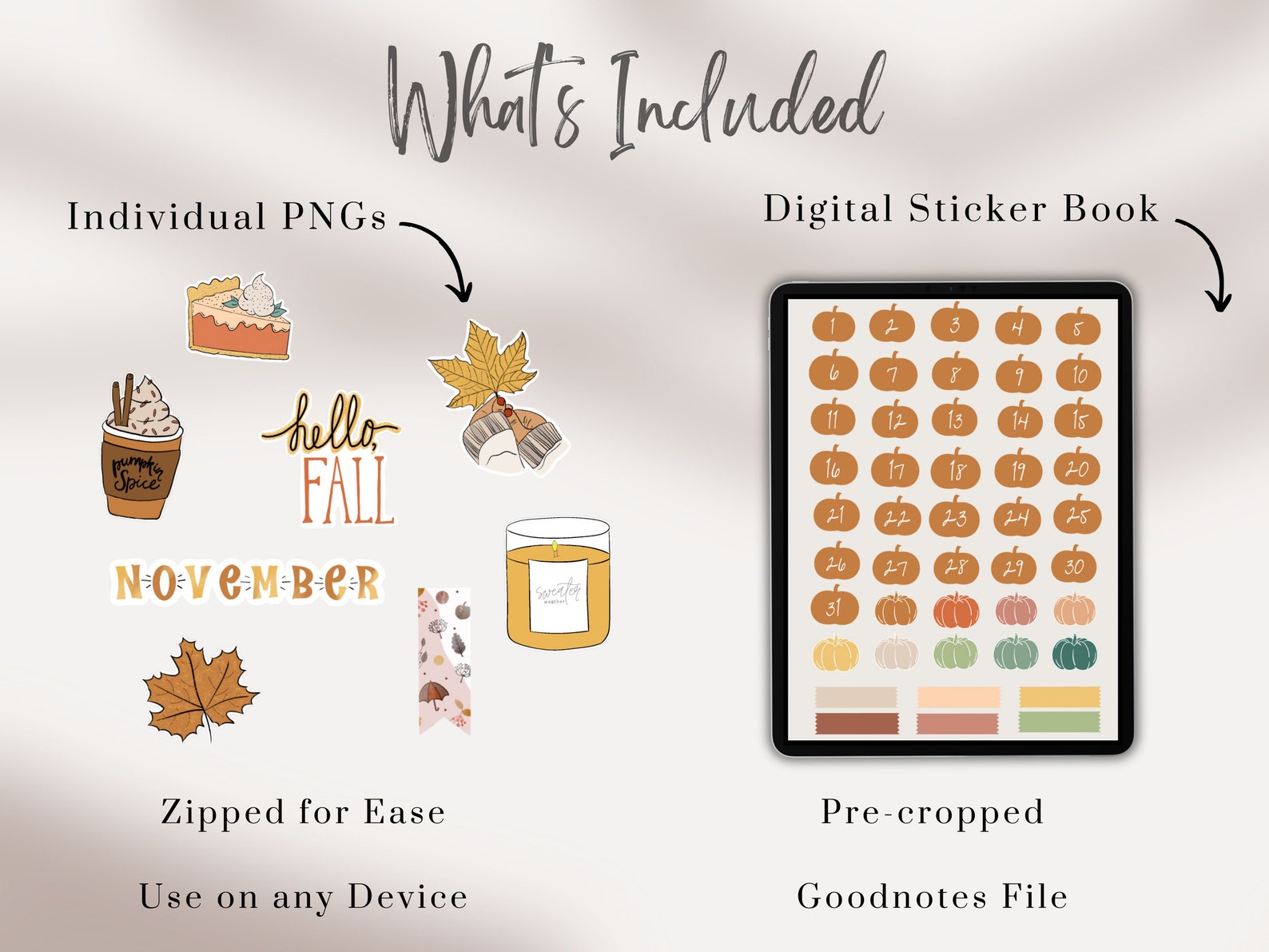 Digital Stickers Goodnotes | Halloween Planner Stickers | Fall Planner ...