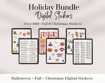 Digital Sticker Book, Holiday Planner Stickers, Halloween Planner Stickers, Fall Planner Stickers, Good notes, Good notes stickers Bundle