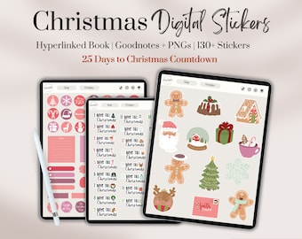 Good Notes, Christmas Digital Stickers, Minimal Planner Stickers, Digital Stickers Goodnotes, Christmas Digital Planner Stickers Goodnotes