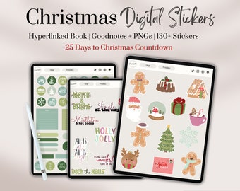 Holiday Planner Stickers, Christmas Digital Stickers Goodnotes, Good notes, Digital Stickers Goodnotes, Christmas Planner Stickers, Stickers