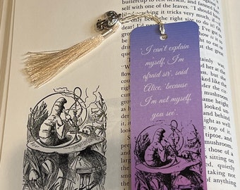 Alice in Wonderland Bookmark|Book Quotes| Pretty Charms |Gifts for her