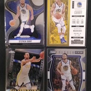 4 Insert Cards Stephen Curry Collection