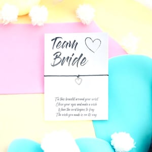 Team Bride Bracelet | Hen Party Favours | Hen Do Wish Bracelet