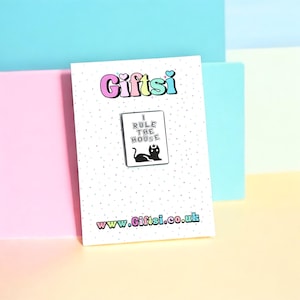 I Rule The House Badge | Funny Cat Lover Badge | Cat Parent Gift | Funny Badges