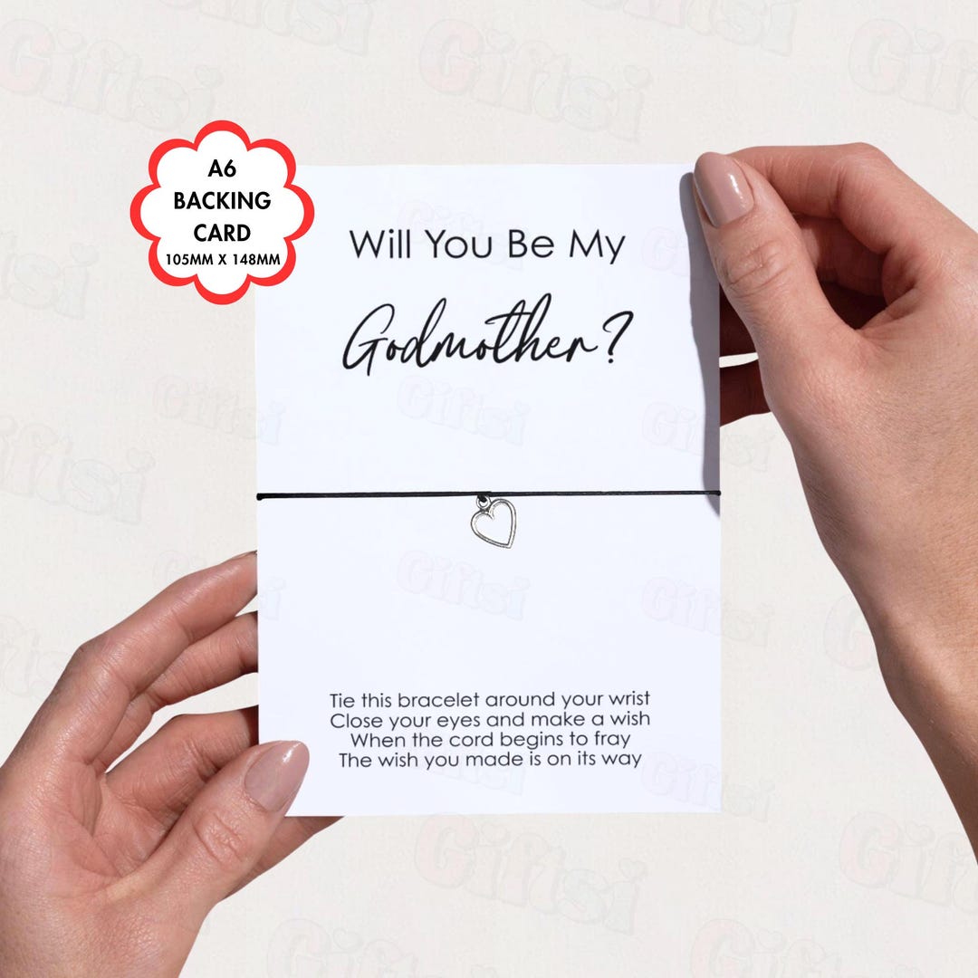 Will You Be My Godmother Gift Godmother Wish Bracelet With Heart — free download