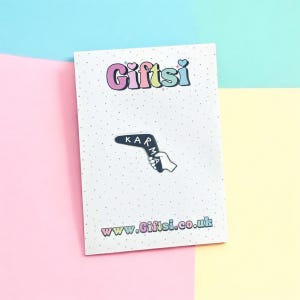 Karma Pin Badge | Funny Enamel Badge | Secret Santa Gift | Stocking Filler | Humour Badge | Funny Badges For Friends Birthday