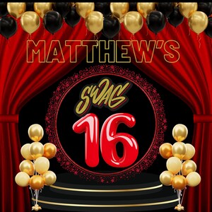 Custom Birthday backdrop, Custom Step and repeat, Prom , Sweet 16 backdrop, Customizable Birthday banner, Graduation Backdrop, Backdrops