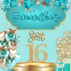 Custom Birthday backdrop, Custom Step and repeat, Prom , Sweet 16 backdrop, Customizable Birthday banner, Graduation Backdrop, Backdrops