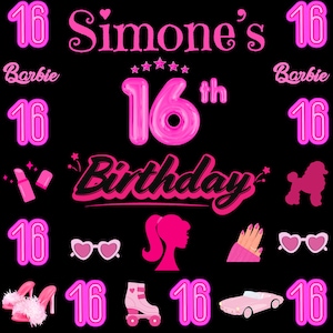 Custom Birthday backdrop, Custom Step and repeat, Prom , Sweet 16 backdrop, Customizable Birthday banner, Graduation Backdrop, Backdrops