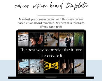 Career Vision Board Template – Editable Canva Planner (Digital Download)