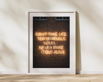 Funny Work Poster, Sassy Quote Edgy Wall Art (Digital Download)