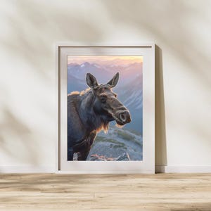 digitaal, natuurfotografie, betoverd bos, herten afdrukbaar, natuurposter, dierlijke natuurposter, natuurstudie, grote natuurkunstwerken