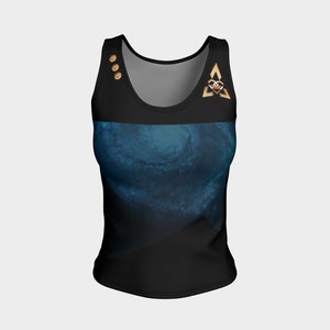 Star Trip, Pinot Noir Swirl Galaxy, Cosplay, Sci Fi, Star, Starship, Captain, Tank Top, Science Fiction, Fantasy, Black, Blue,Workout,Trek