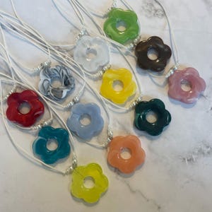 Large Flower Pendant Choker Necklace