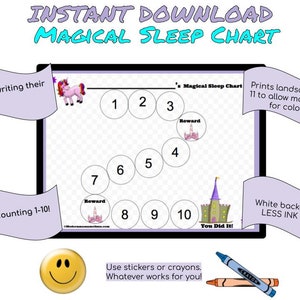 Magical Unicorn Incentive Sleep Chart