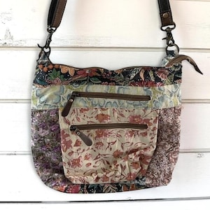 Recycled Canvas, Floral Print Myra Le Fleur Essi Upcycled Shoulder Bag