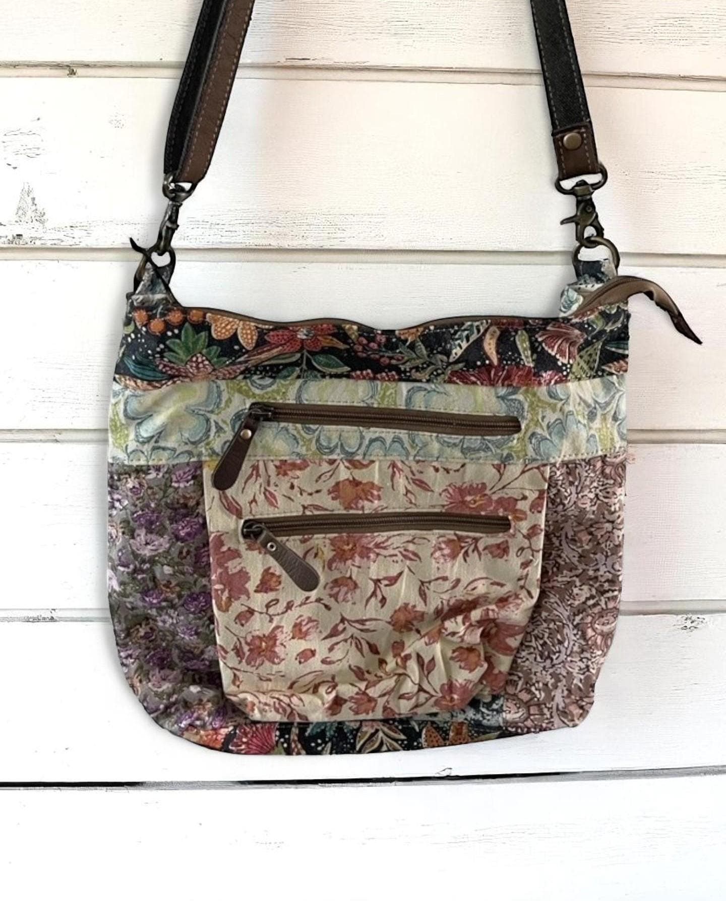 Floral Print Canvas Shoulder Bag Myra Le Fleur - Etsy