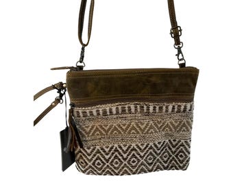 Western Rug Purses Myra Bag Recycled Canvas Rug and Leather By-cycle Western Crossbody ...