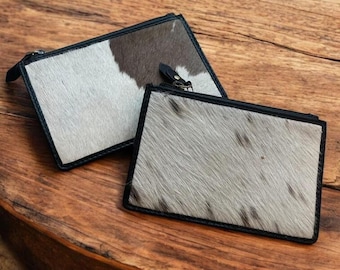 Cowhide Credit Card Wallet Holder Leather Myra Bag Oaken