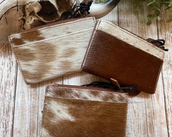 Credit Card Wallet Western Hair on Hide Cowhide Myra Bag Bailey