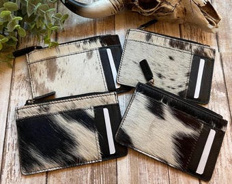 Hair on Hide Credit Card Leather Wallet, Myra Broadway
