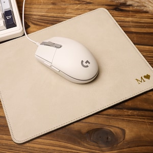 Vegan Leather Mousepad-Modern Desk Decor-Leather Mouse Pad-Graduation Gift-Coworker Gift-Office Mouse Mat-Men Valentines Gift