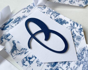 Chinoiserie  Navy Blue Banner