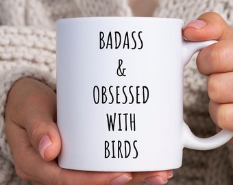 Caneca de pássaro, presente para amante de pássaros, presente de pássaro, caneca de observação de pássaros, presente de observador de pássaros, presentes para amantes de pássaros, canecas engraçadas, presentes engraçados, caneca de café de pássaros