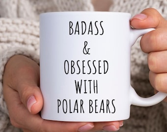 Tazza dell'orso polare, regalo dell'orso polare, regalo per l'amante dell'orso polare, tazza da caffè dell'orso polare, tazze dell'orso polare, regali dell'orso polare, divertente tazza dell'orso polare