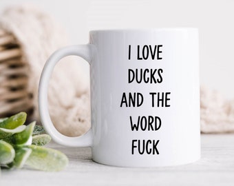 Taza de pato, regalo divertido de pato, taza de café de pato, regalos divertidos de pato, patos, regalo para amantes de los patos, tazas divertidas de pato, taza de pato, taza de café divertida, taza divertida