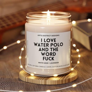 Water Polo Gift, Funny Water Polo Candle, Water Polo Lover Gift, Water Polo Player Candle, Funny Water Polo Gifts, Rude Gifts, Swear Candle